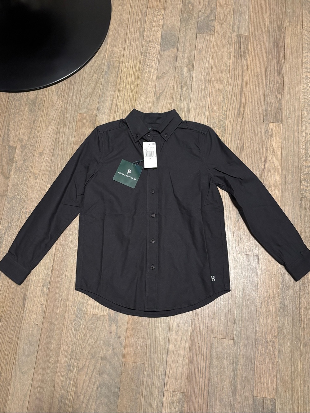 Brooks Brothers Black Long-Sleeve Dress Shirt